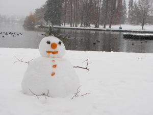 Snowman at Green Lake